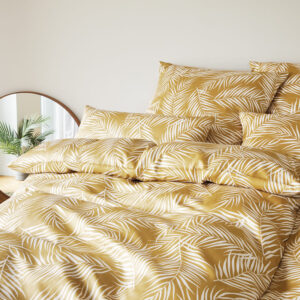 Satin-Bettwäsche 24551-Maison Leaves (elegante) - Haimerl Bett & Heim Mainburg